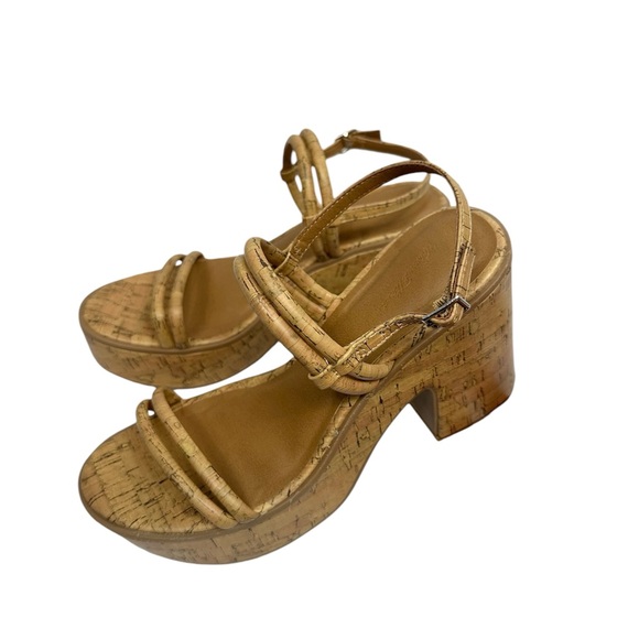 Universal Thread Shoes - Universal Thread Women’s Cork Chunky Retro Boho Platform Heels Size 7.5